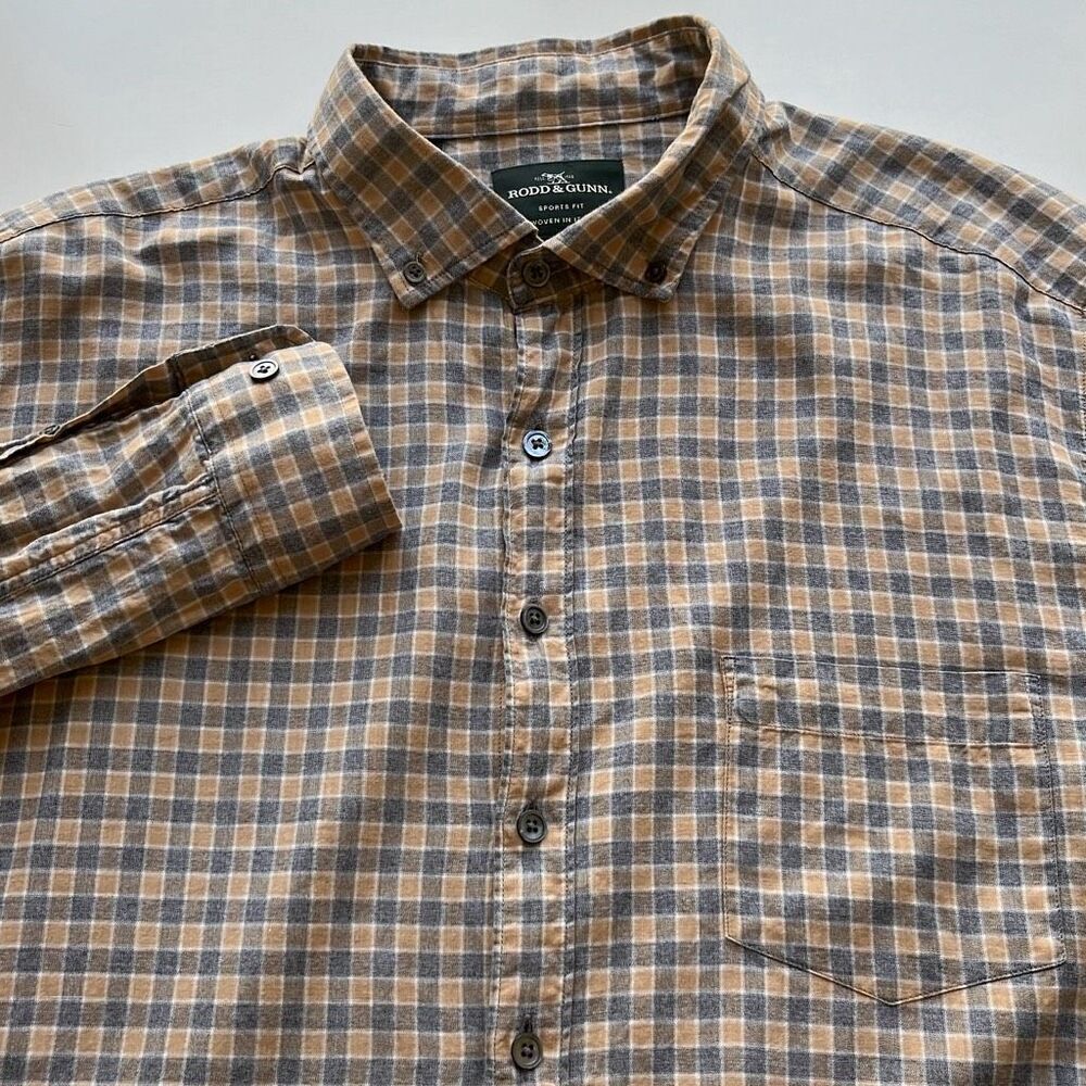 Rodd & Gunn Italian Woven Sports Fit Button Down Shirt Mens XXL